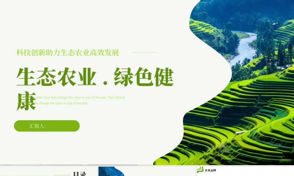 绿色生态农业绿色健康乡村振兴.pptx