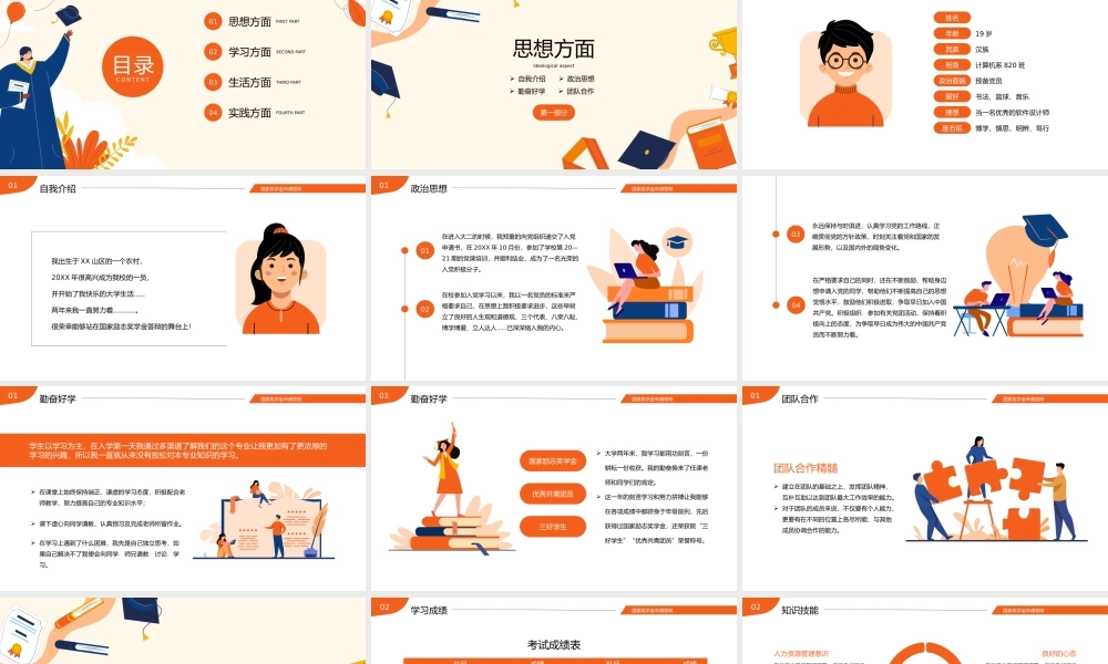 大学高校国家奖学金答辩申请PPT.pptx