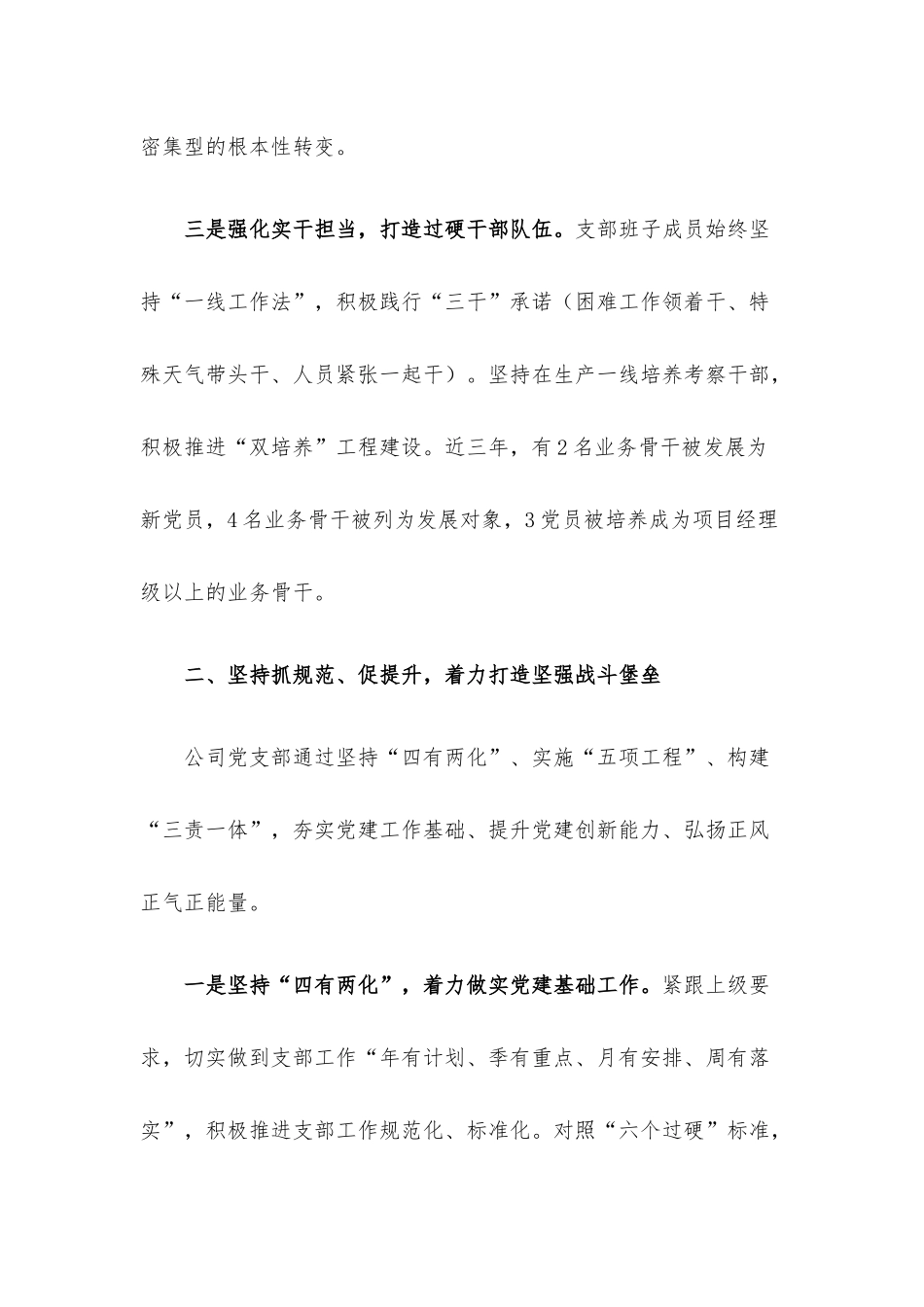 国企党支部经验做法：强基固本筑堡垒 党建领航促发展.docx_第3页