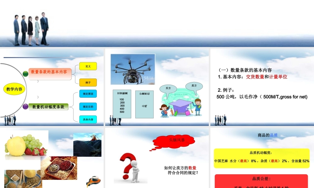 合同中的数量条款.ppt