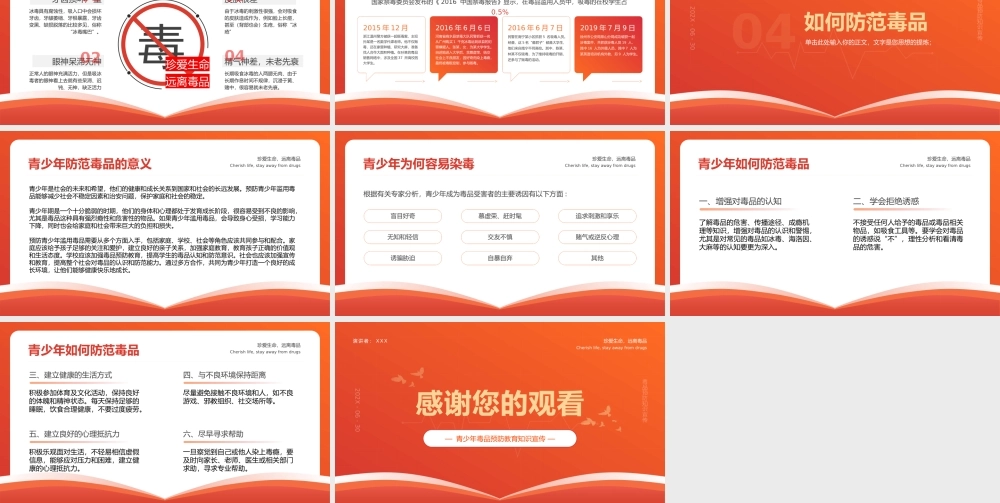 禁毒日公益主题班会PPT模板.pptx