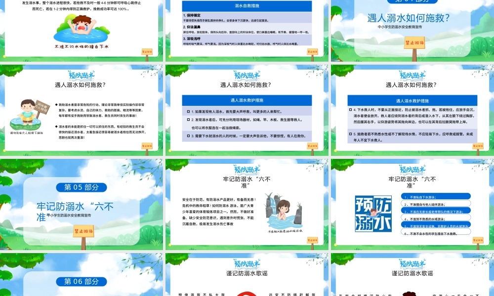 中小学生防溺水安全教育PPT模板.pptx