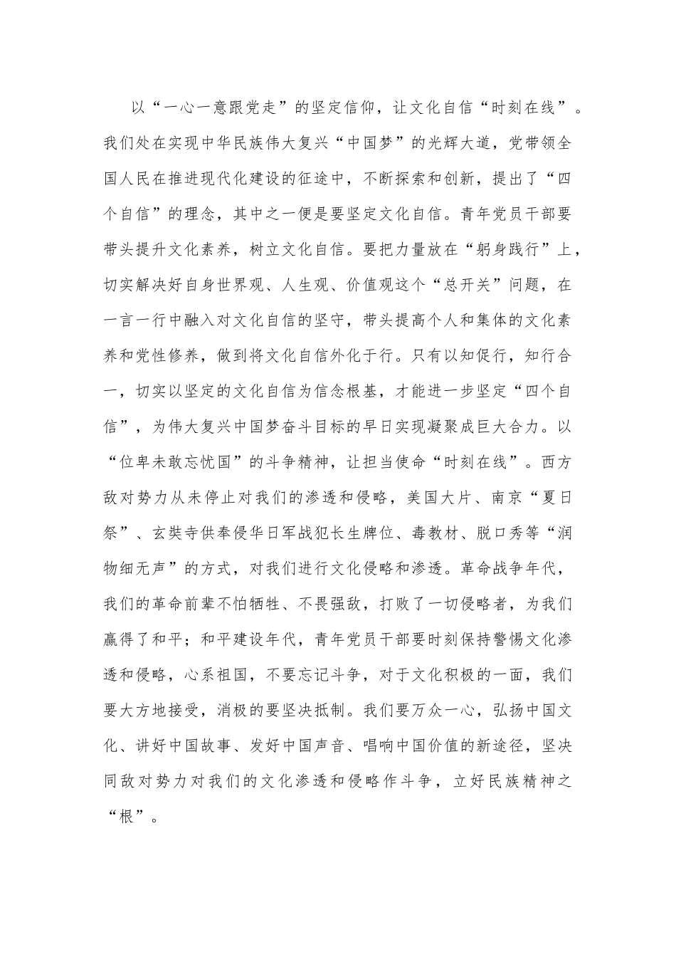 贯彻落实在文化传承发展座谈会上重要讲话精神心得体会（四篇文）.docx_第2页