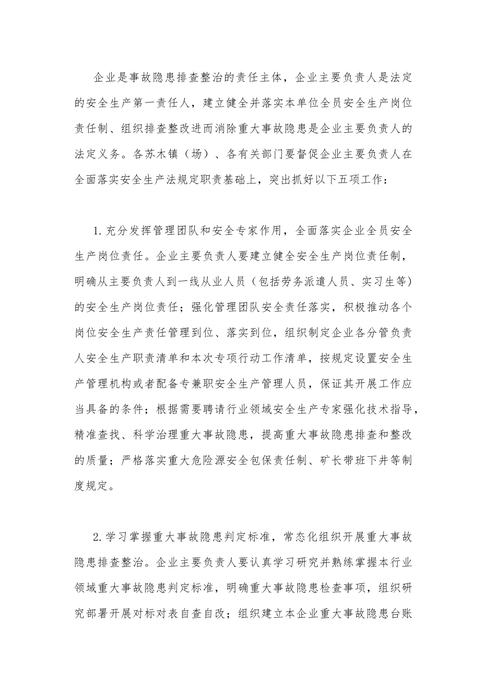 （两套稿）2023年重大事故隐患专项排查整治行动实施方案.docx_第3页