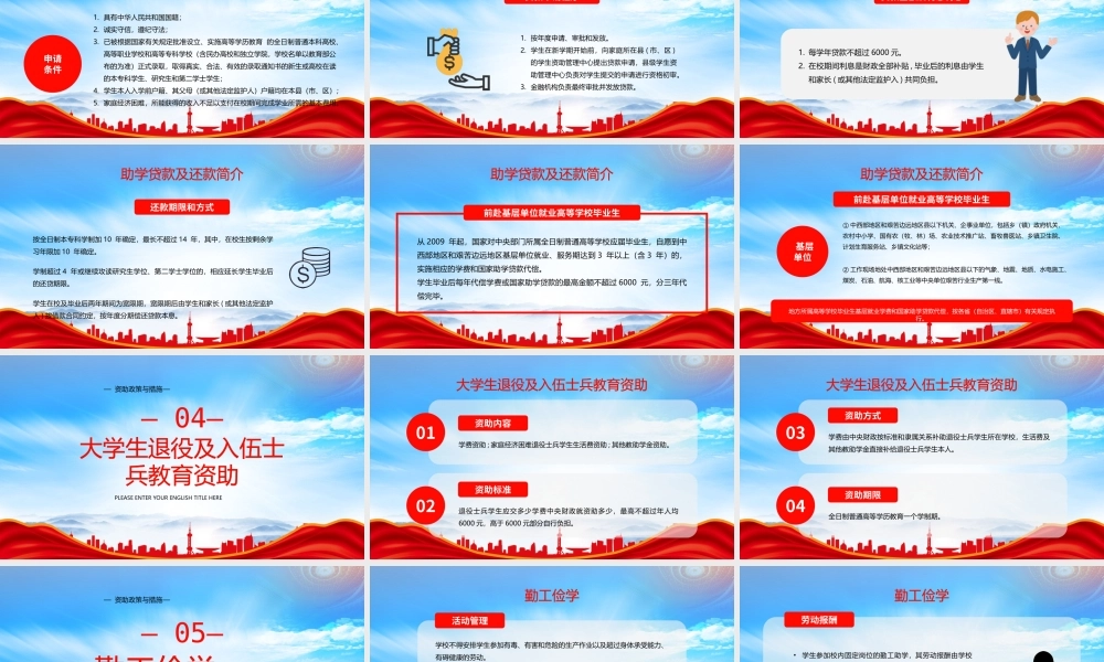 资助政策与措施PPT高校家庭经济困难学生资助政策PPT课件（带内容）.pptx