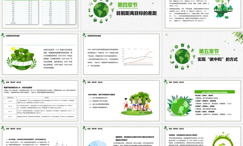 绿色电池图案背景的环保低碳生活PPT.pptx