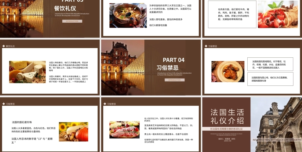 法国日常生活礼仪介绍培训课件PPT模板.pptx