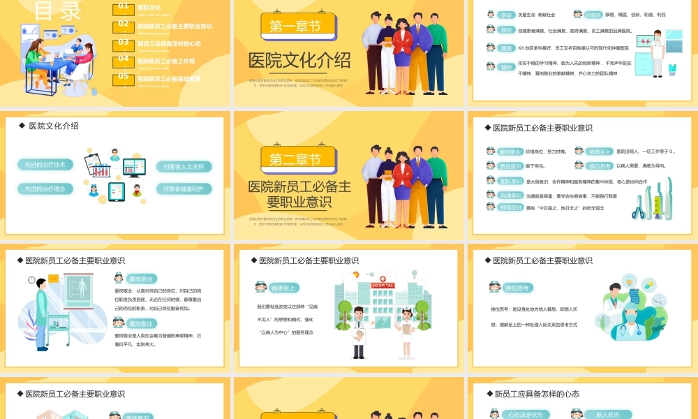 医院新员工入职业素养专题培训课件PPT模板.pptx