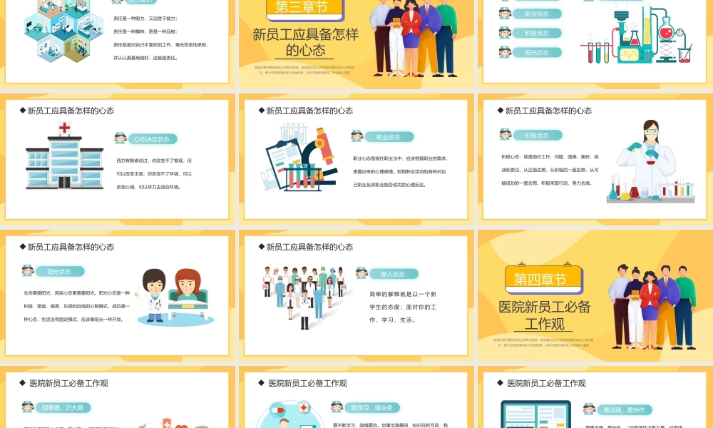医院新员工入职业素养专题培训课件PPT模板.pptx