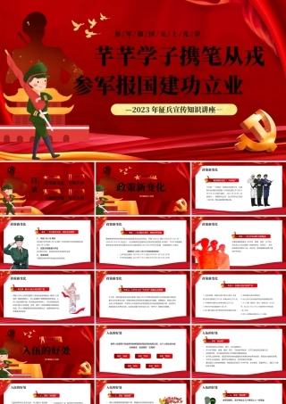 征兵宣传知识讲座课件PPT模板.pptx