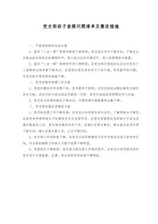 （2篇）2023年党支部班子查摆问题清单及整改措施.docx