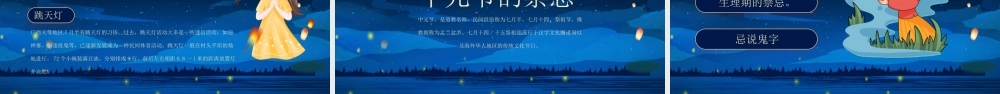 中元节祭祀活动介绍PPT盂兰盆节介绍PPT课件（带内容）.pptx