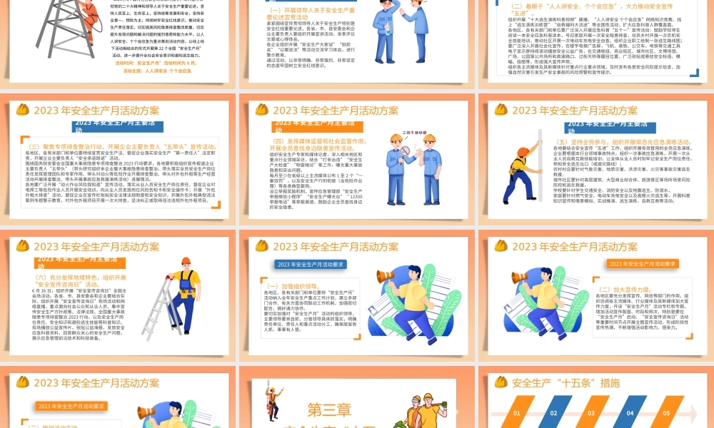 2023安全月人人讲安全个个会应急安全生产月宣传课件模板.pptx
