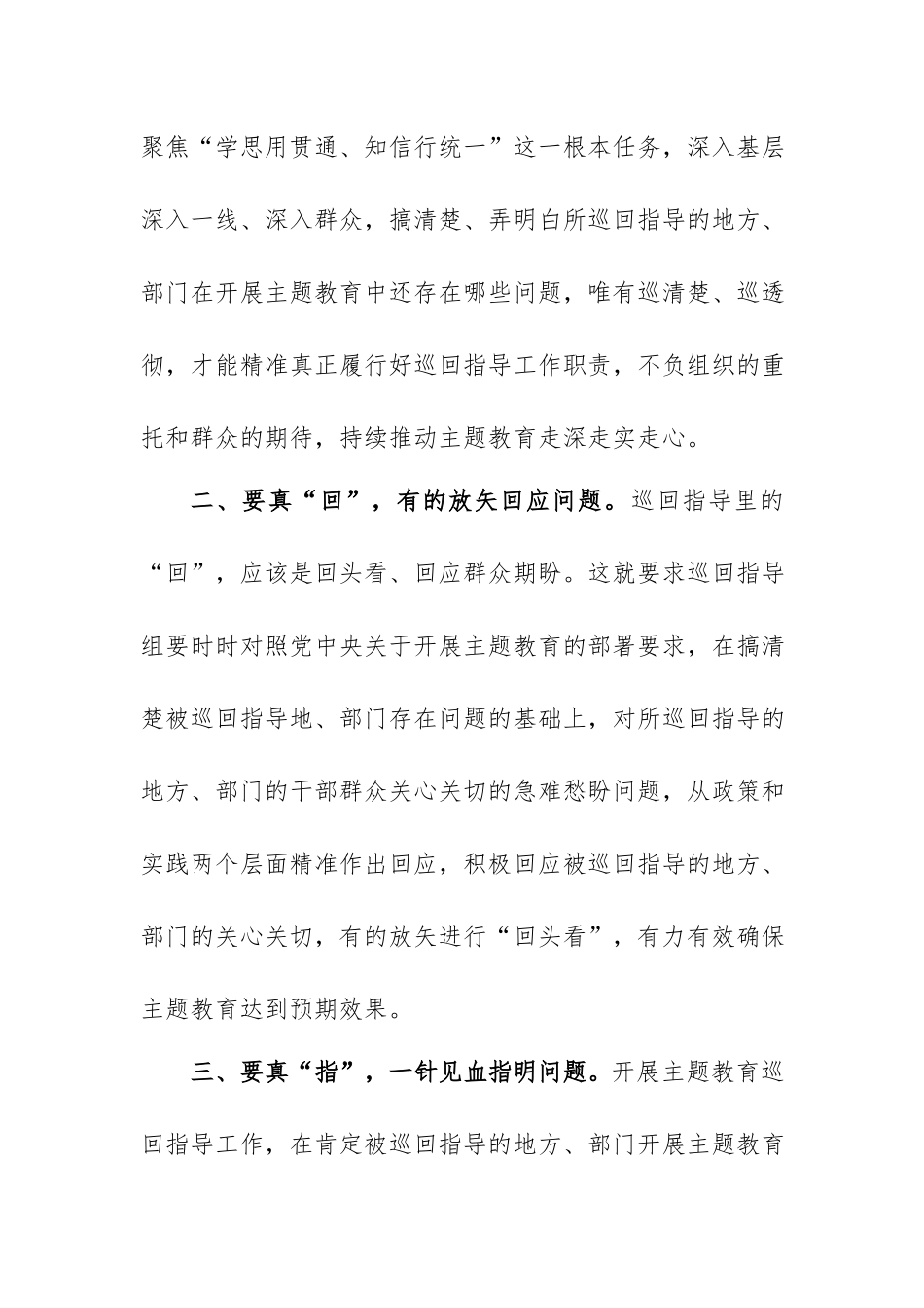 2023年主题教育巡回指导组组长在组务会上的讲话.docx_第2页