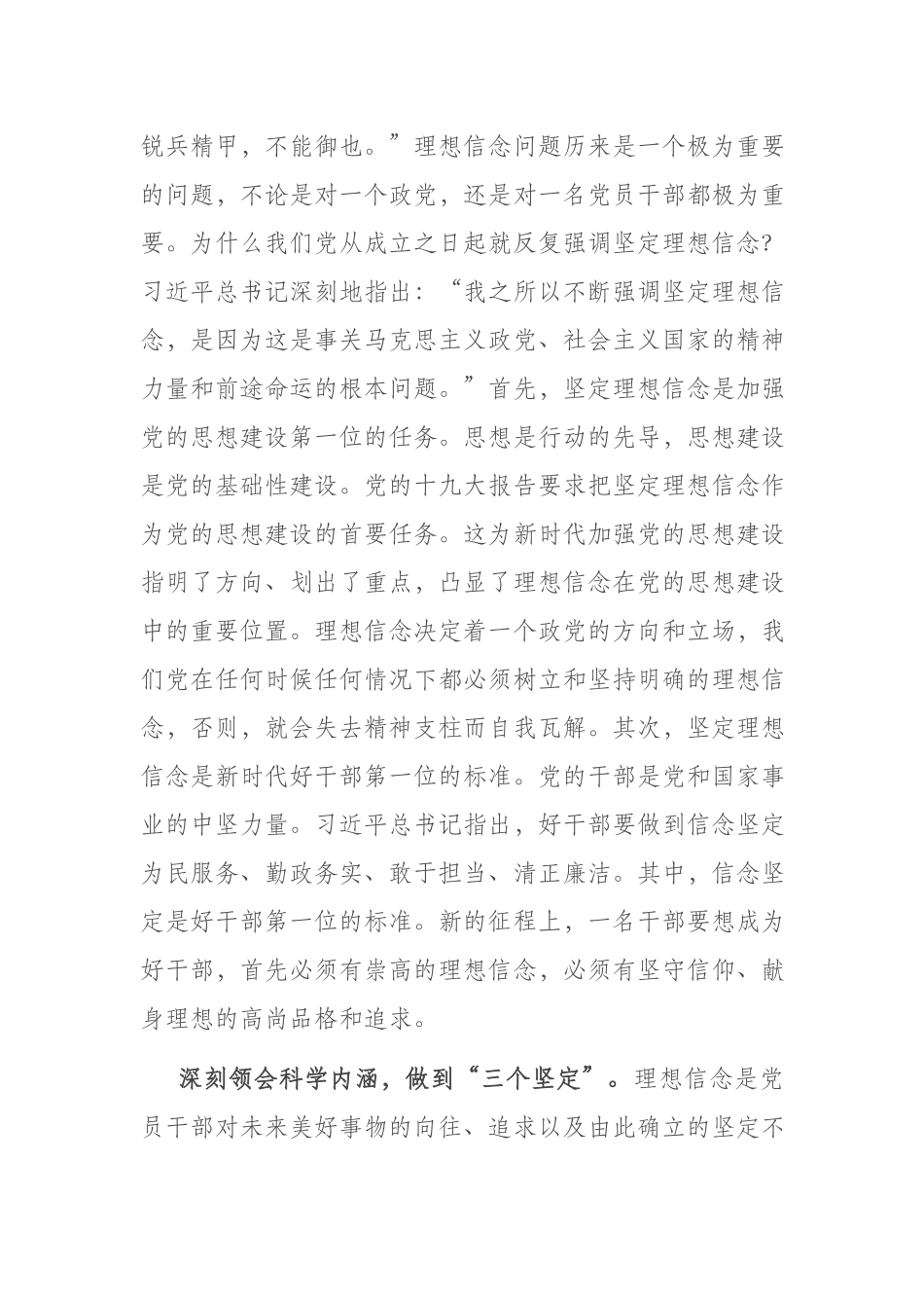 2篇研讨发言：筑牢理想信念 自觉做新思想的坚定信仰者和忠实实践者.docx_第2页