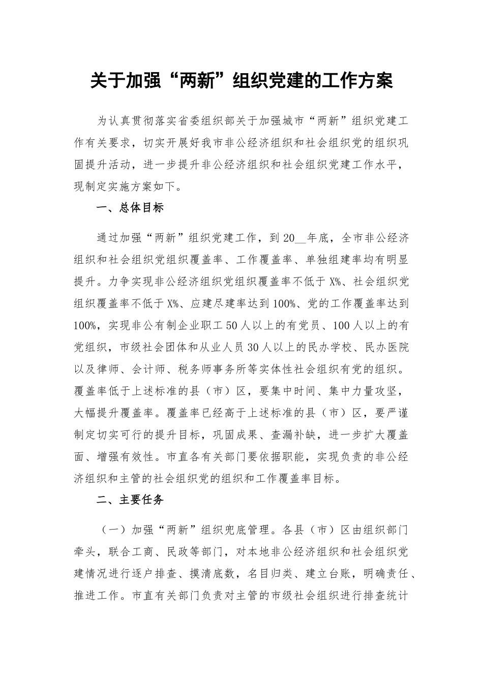 关于加强“两新”组织党建的工作方案.docx_第1页