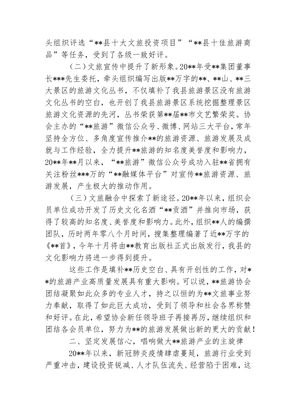 2023年度在旅游协会会员代表大会上讲话.doc_第2页