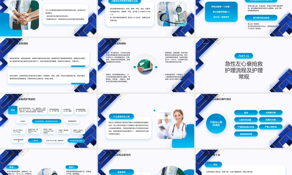 危重患者抢救流程与护理PPT过敏性休克急性左心衰高血钾抢救护理流程及护理常规PPT课件（带内容）.pptx