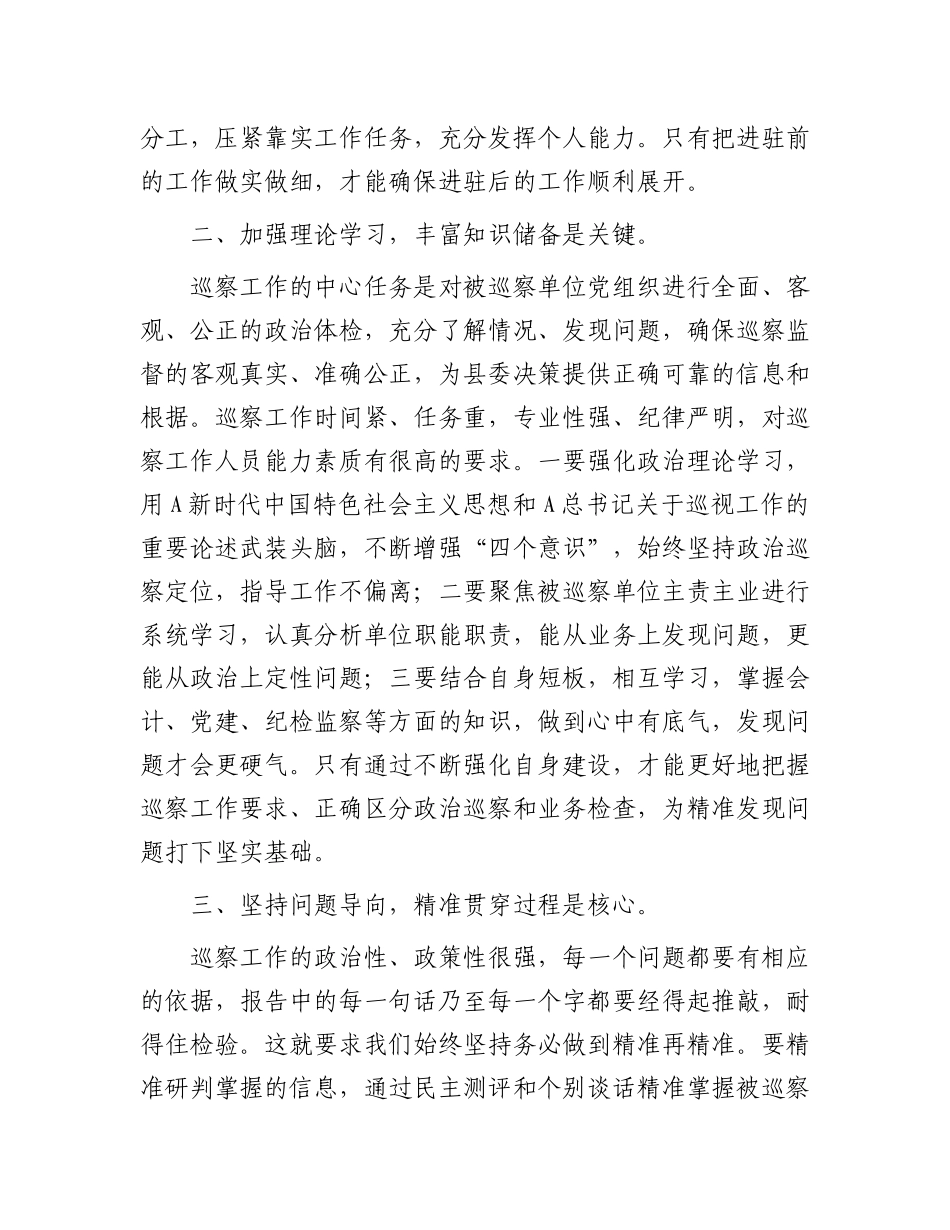 参加巡察工作心得体会发言感悟（3篇）.docx_第2页
