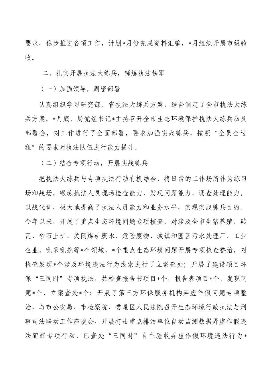 生态环境执法大练兵半年工作总结.docx_第2页