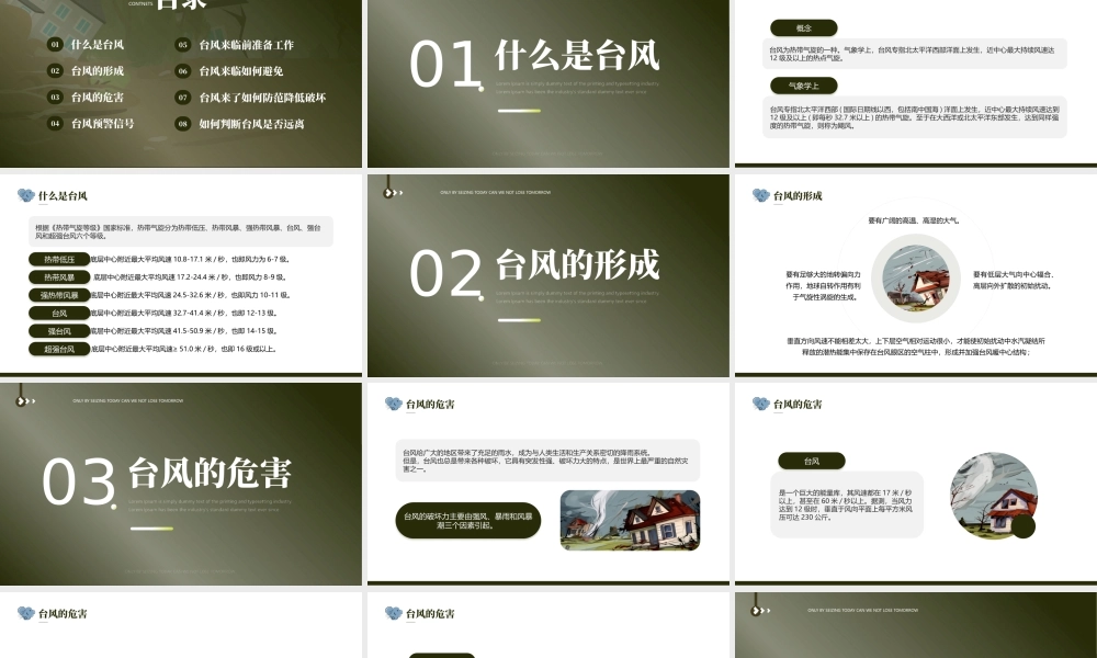 防台风安全教育培训PPT防范台风台风自救主题班会PPT课件（带内容）.pptx