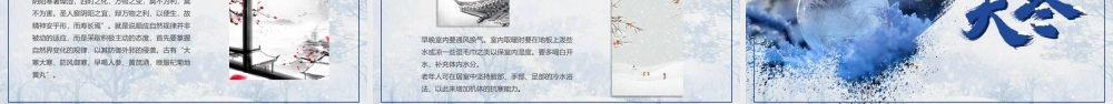 白色冰雪世界背景的大寒节气介绍PPT.pptx