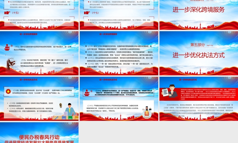 便民办税春风行动PPT促进民营经济发展壮大服务高质量发展28条便民办税缴费举措PPT课件（带内容）.pptx