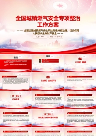 学习2023《全国城镇燃气安全专项整治工作方案》重点内容PPT全面加强城镇燃气安全风险隐患排查治理切实保障人民群众生命财产安全PPT课件（带内容）.pptx