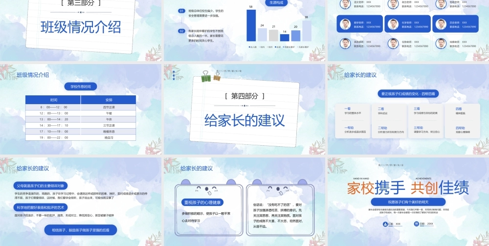 2023年XX高中新学期开学家长座谈会PPT给家长的建议PPT课件（带内容）.pptx