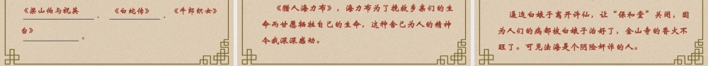 绿色怀旧中国民间故事介绍.pptx