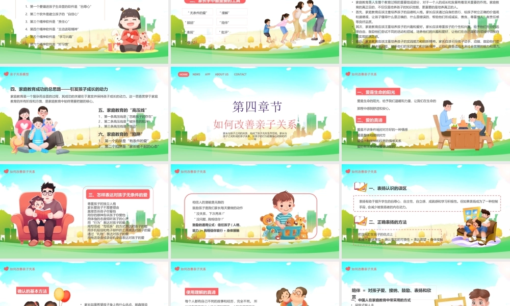 高质量亲子关系培养PPT如何改善亲子关系PPT课件（带内容）.pptx