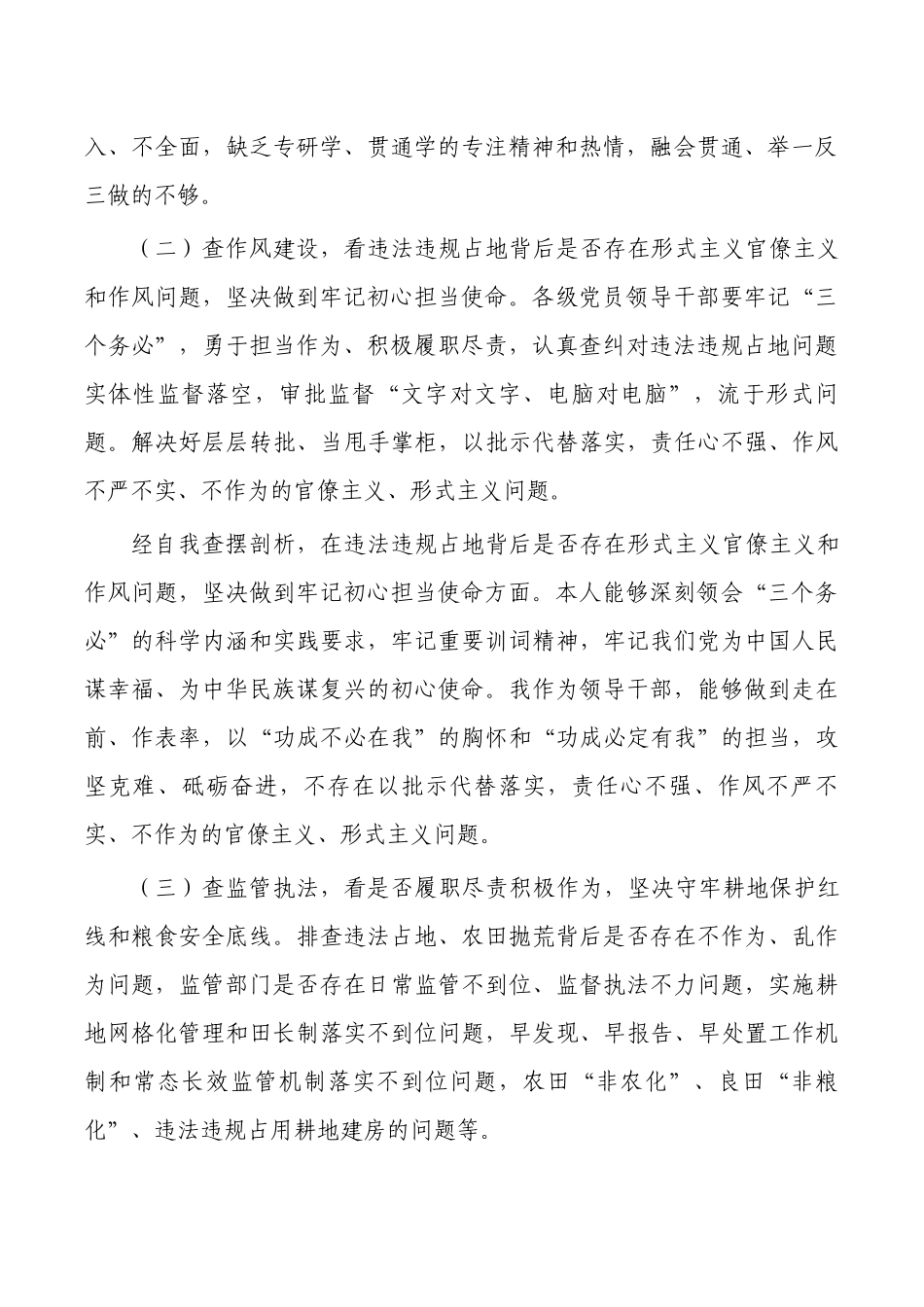 占地个人检查剖析发言.docx_第2页