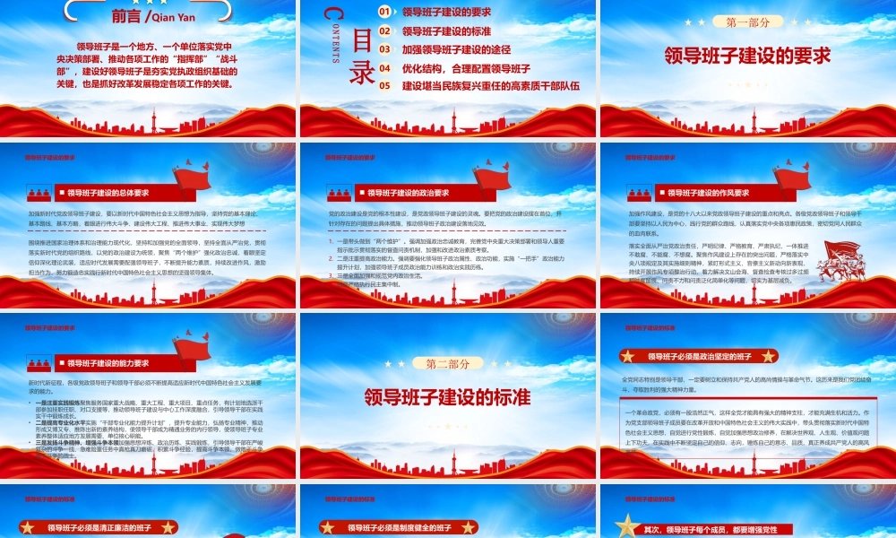 党支部领导班子的建设PPT建设好领导班子是夯实党执政组织基础的关键PPT课件（带内容）.pptx