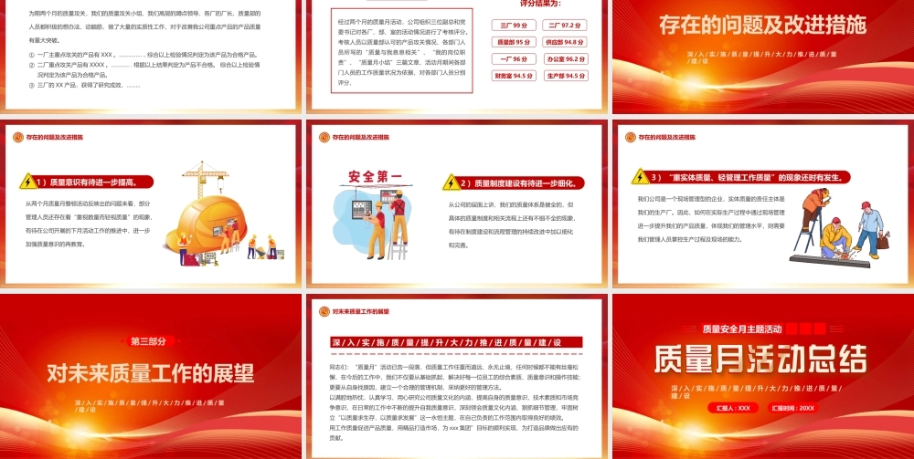 质量月活动总结PPT深入实施质量提升大力推进质量建设PPT课件（带内容）.pptx