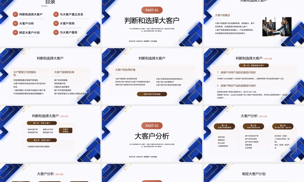 XX企业大客户管理培训PPT大客户的管理与分析PPT课件（带内容）.pptx