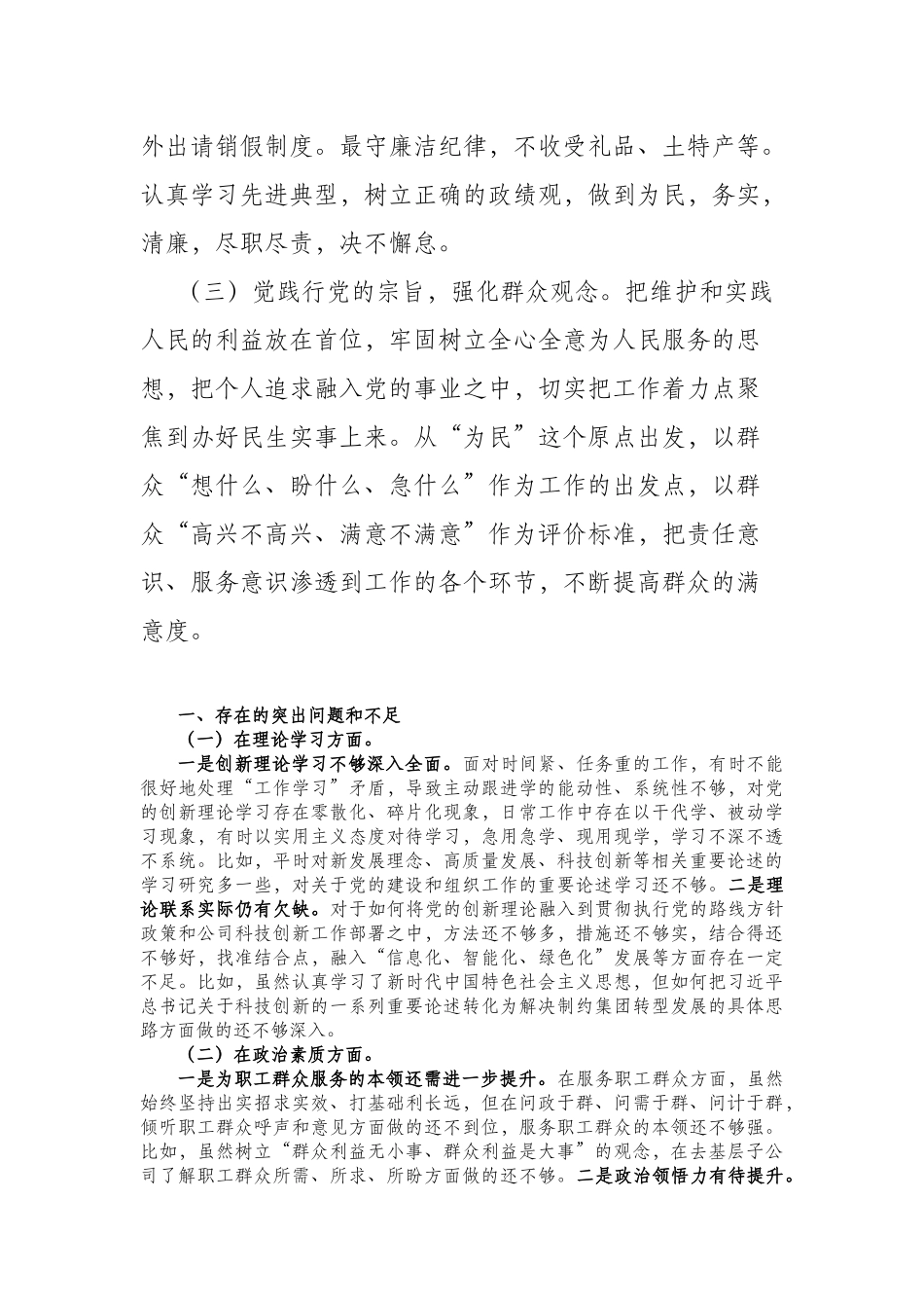 班子成员“理论学习、能力本领、担当作为”六个方面个人发言材料.docx_第3页