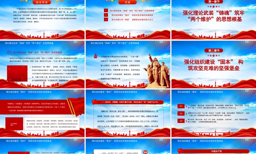 2023年XX单位上半年基层党建工作综述PPT党建领航风帆劲踔厉奋发谱新篇PPT课件（带内容）.pptx
