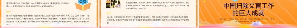国际扫盲日PPT中国扫盲进程与巨大成就PPT课件（带内容）.pptx