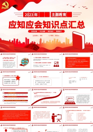 2023年主题教育应知应会知识点汇总PPT党课.pptx