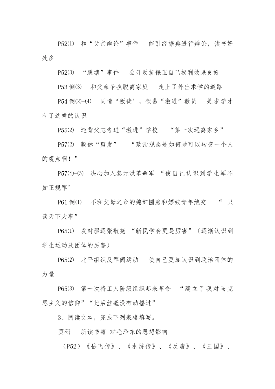 《毛泽东：忆往昔峥嵘岁月稠》埃德加斯诺（笔录） 学案设计(人教版高二).docx_第3页