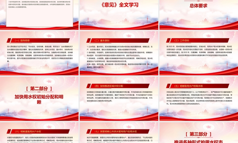 2022《关于推进用水权改革的指导意见》重点内容学习PPT课件（带内容）.pptx