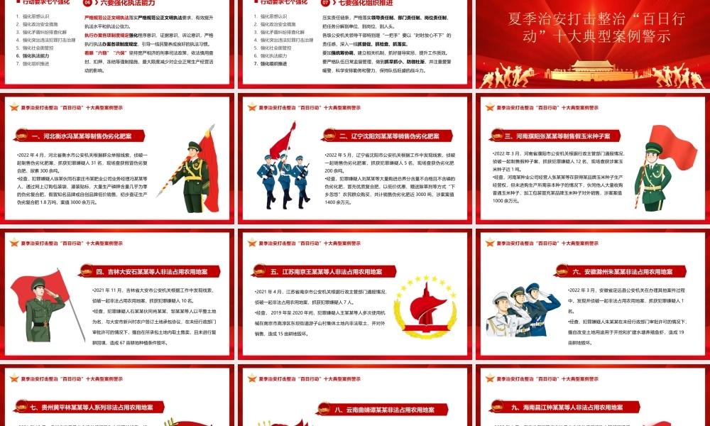 夏季治安打击整治“百日行动”十大典型案例警示PPT课件（带内容）.pptx