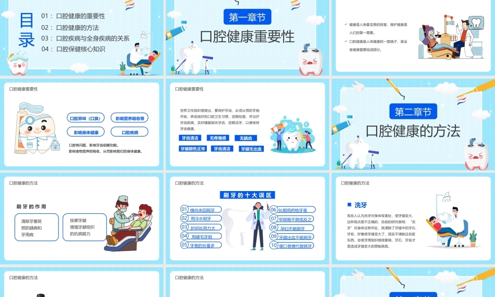 全国爱牙日PPT呵护牙齿每一天关爱健康每一刻PPT课件（带内容）.pptx