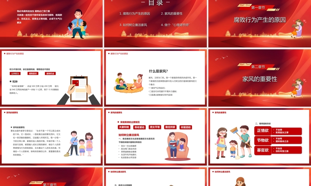 树廉洁家风建文明家庭PPT如何树立廉洁家风PPT课件（带内容）.ppt