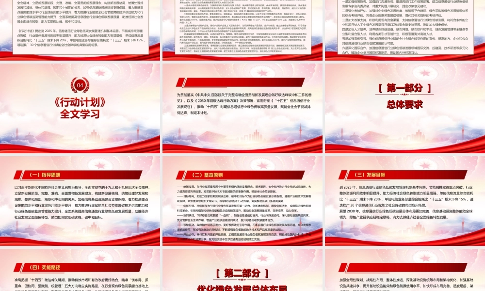 2022《信息通信行业绿色低碳发展行动计划（2022-2025年）》重点内容学习PPT课件（带内容）.ppt