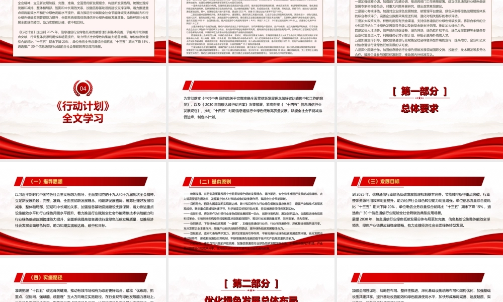 2022《信息通信行业绿色低碳发展行动计划（2022-2025年）》全文学习PPT课件（带内容）.ppt