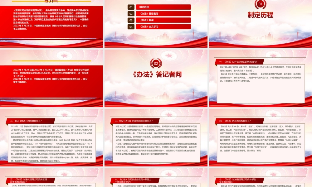 2022《理财公司内部控制管理办法》重点内容学习PPT课件（带内容）.ppt