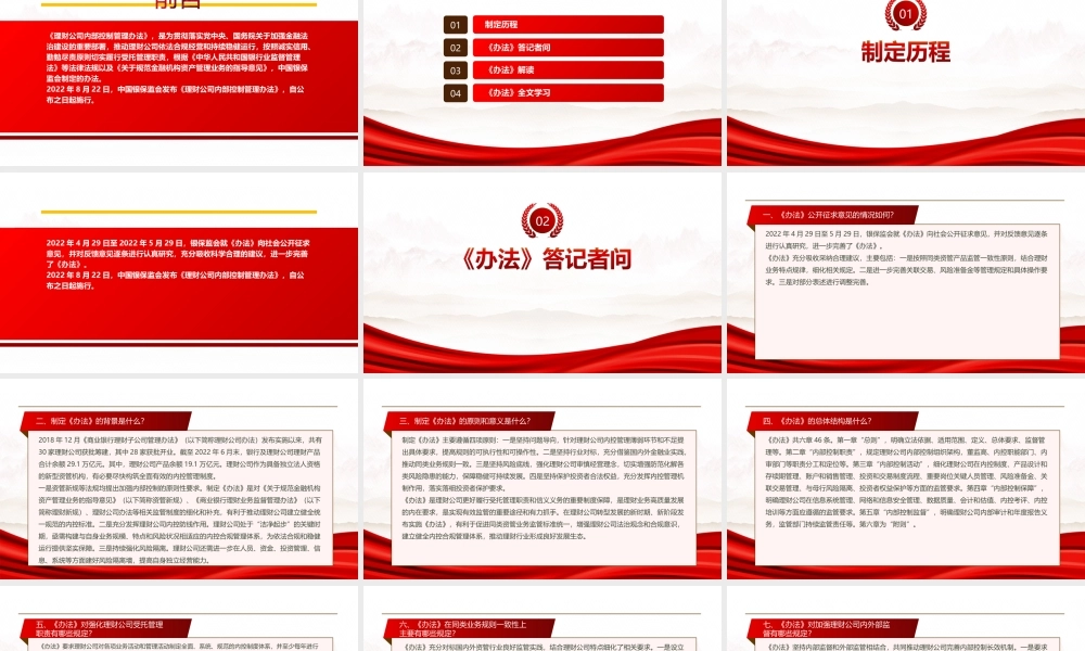 2022《理财公司内部控制管理办法》全文学习PPT课件（带内容）.ppt