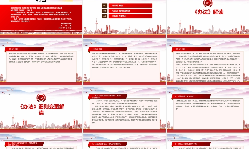 2022《国家化肥商业储备管理办法》重点要点学习PPT课件（带内容）.pptx
