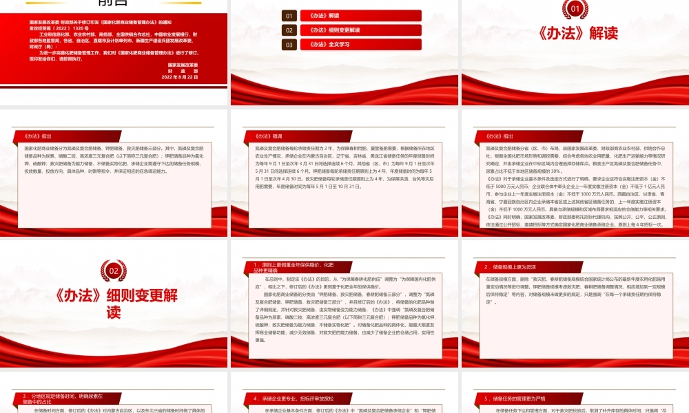 2022《国家化肥商业储备管理办法》全文学习PPT课件（带内容）.pptx